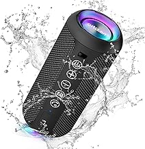 Ortizan Portable Bluetooth Speaker (1nd Gen), IPX7 Waterproof, Wireless, Big Sound and Deep Bass, TWS Pairing, 30Hrs of Playtime, Valentines Day Gifts for Him, Birthday Gifts for Men Women - Black (One Size)