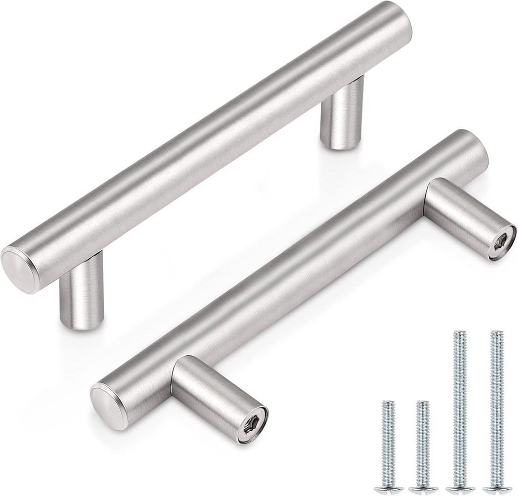 cabinets for the kitchen probrico 30 pack 3 inch hole centers kitchen cabinet handles euro t bar cabinet pulls stainless steel kitchen drawer handles brushed nickel furniture dresser cabinet hardware  (One Size)