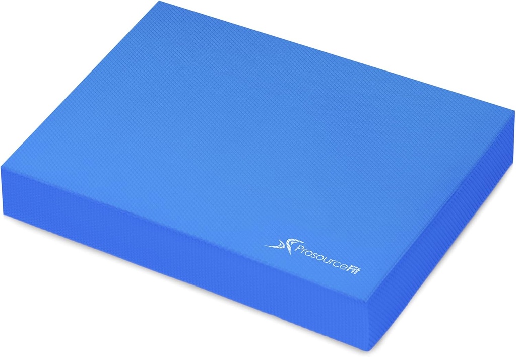 ProsourceFit Exercise Balance Pad – Non-Slip Cushioned Foam Mat & Knee Pad for Fitness and Stability Training, Yoga, Physical Therapy 15.5”x12.75”, Blue (One Size)