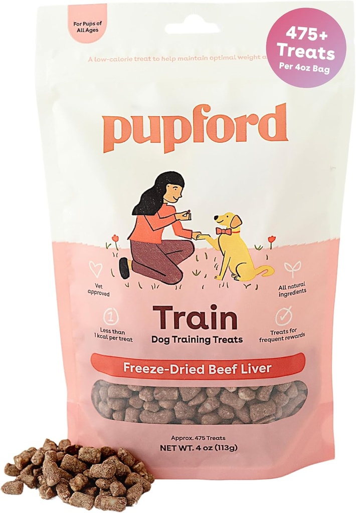 maternal and baby products pupford freeze dried training treats for dogs puppies 475 three ingredient bites beef liver 4 oz (One Size)