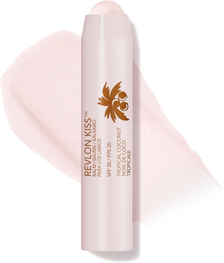 lip gloss revlon kiss tinted lip balm with spf 20 hydrating flavored infused with natural fruit oils 010 tropical coconut 0 09 oz (One Size)