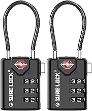 手机配件 sure lock tsa compatible travel luggage locks inspection indicator easy read dials - 2 pack