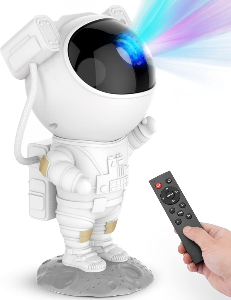 home decoration star projector galaxy night light - astronaut space projector starry nebula ceiling led lamp with timer and remote kids room decor aesthetic for christmas birthdays