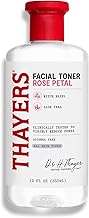 美妆 thayers alcohol-free rose petal witch hazel facial toner for glowing skin soothing hydrating refreshing toner for all skin types 12oz packaging may vary (One Size)
