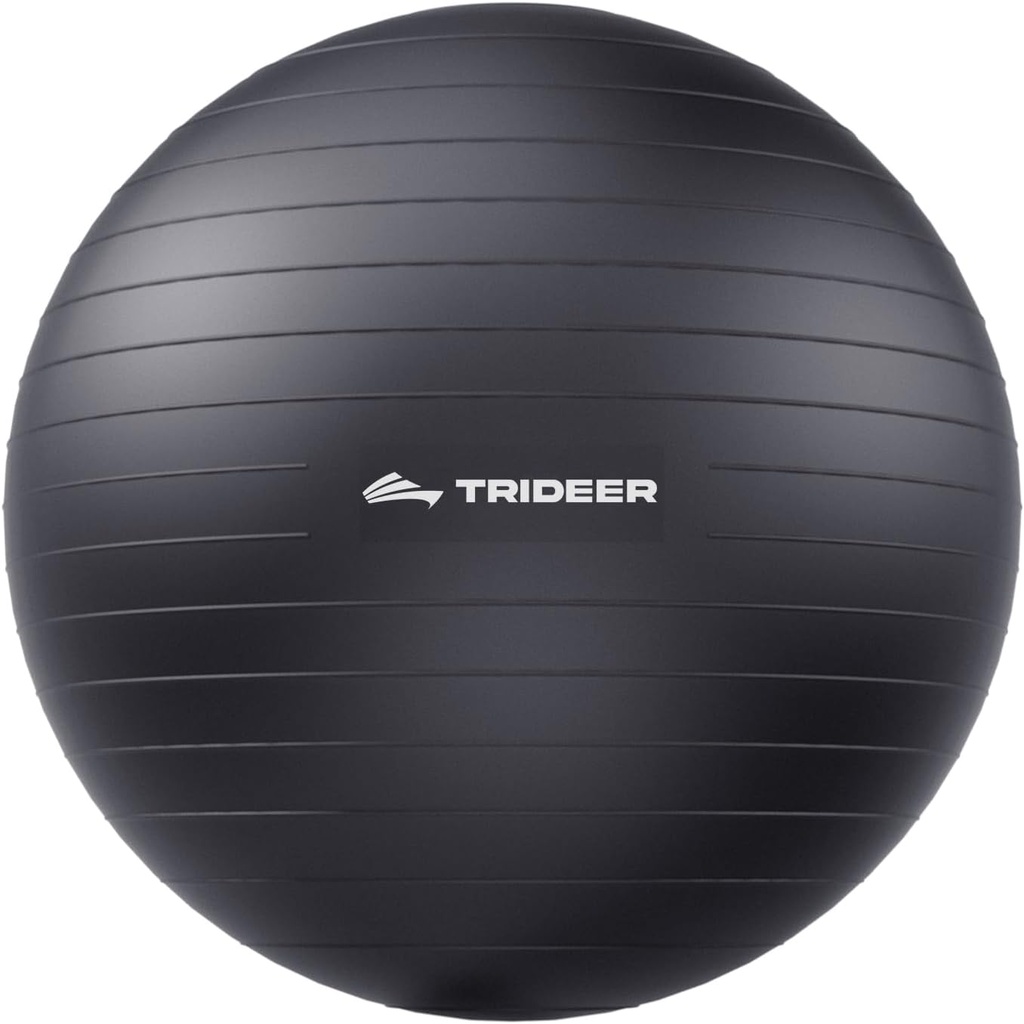 健身器材 trideer exercise ball for yoga pilates fitness stability ball equipment for home gym office chair core balance training accessories physical therapy equipment quick pump included 5 sizes (One Size)