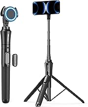 手机配件 ubeesize 72 magnetic tripod for iphone with remote extendable cell phone tripod stand compatible with magsafe selfie stick tripod for iphone 15 14 13 12 11 series and android phones