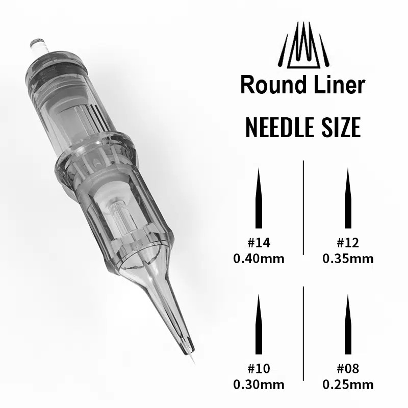 Yilong Diamond Round Liner Tattoo Cartridge Needles Box of 20
