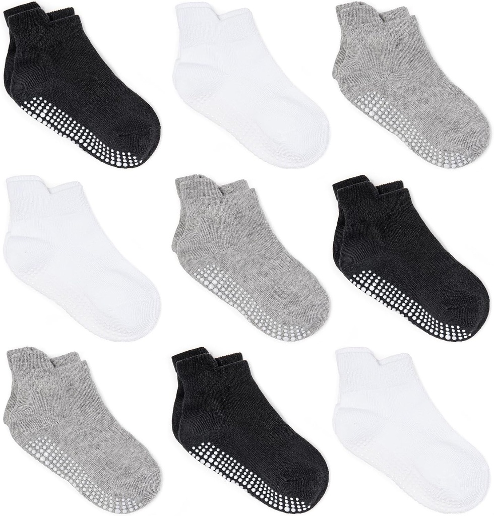 maternal and baby products zaples baby non slip grip ankle socks with non skid soles for infants toddlers kids boys girls (One Size)
