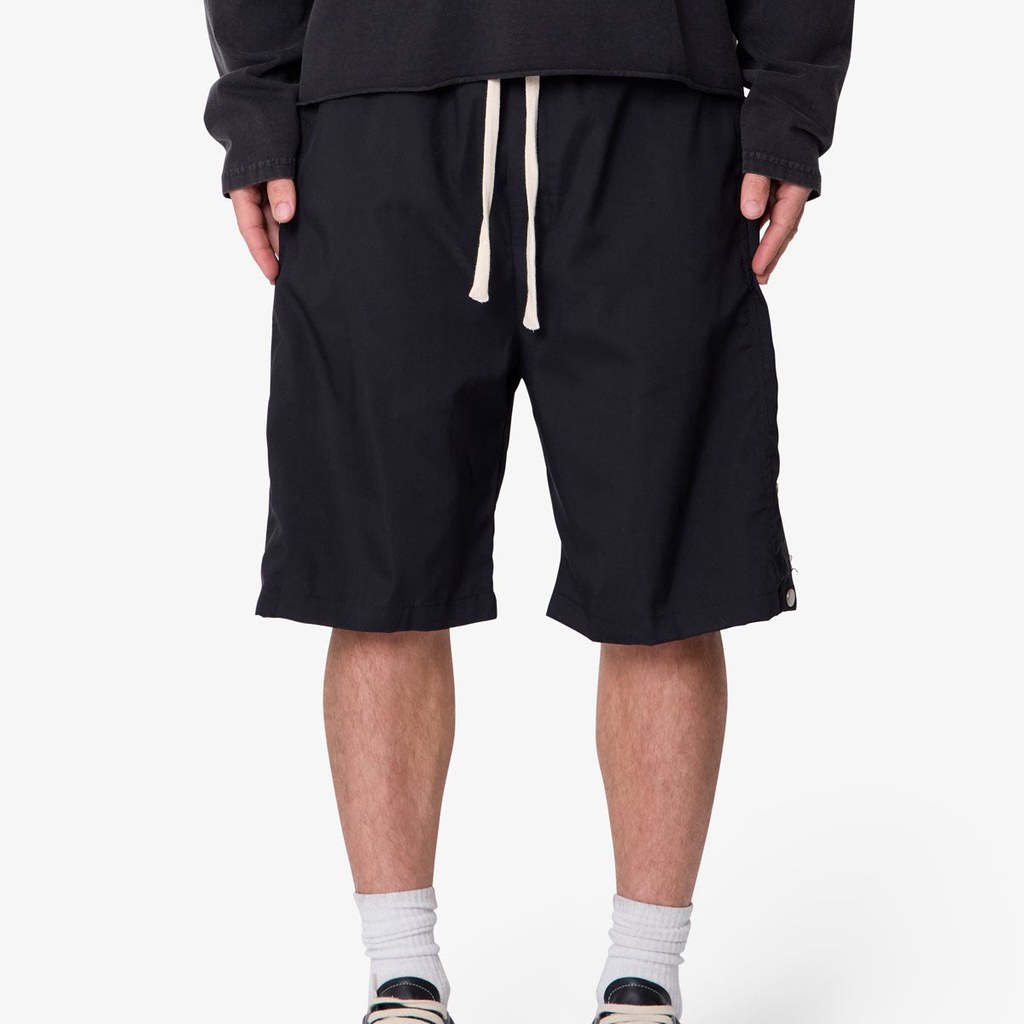 mnml Side Snap Nylon Shorts - Black (One Size)