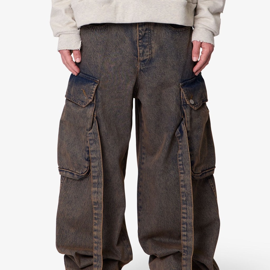 mnml Washed Cargo Pants - Washed Brown (One Size)
