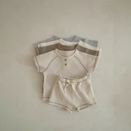 婴儿连体衣 boys short sleeve button up shirt