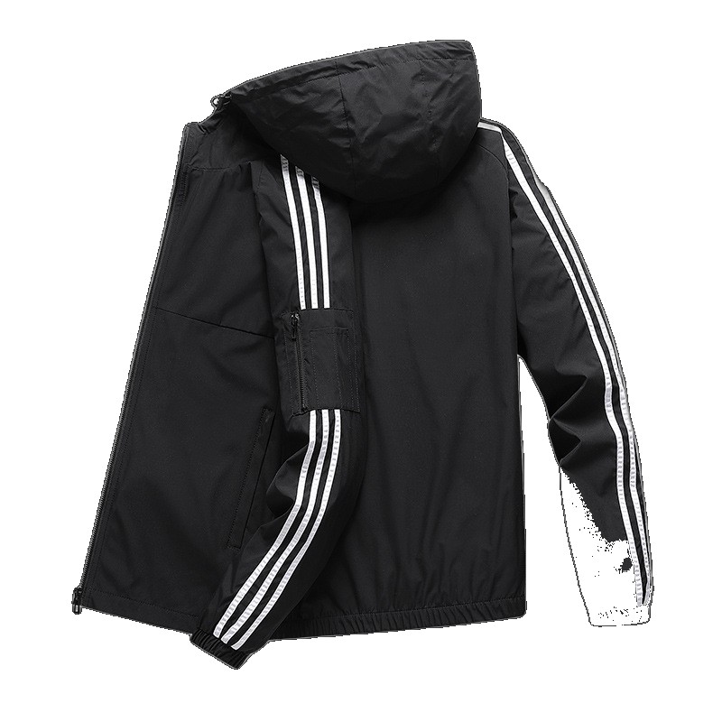 [EGIFTON-3076] 2020 autumn new classic three-bar hooded jacket men's long-sleeved cardigan sports leisure wholesale wholesale