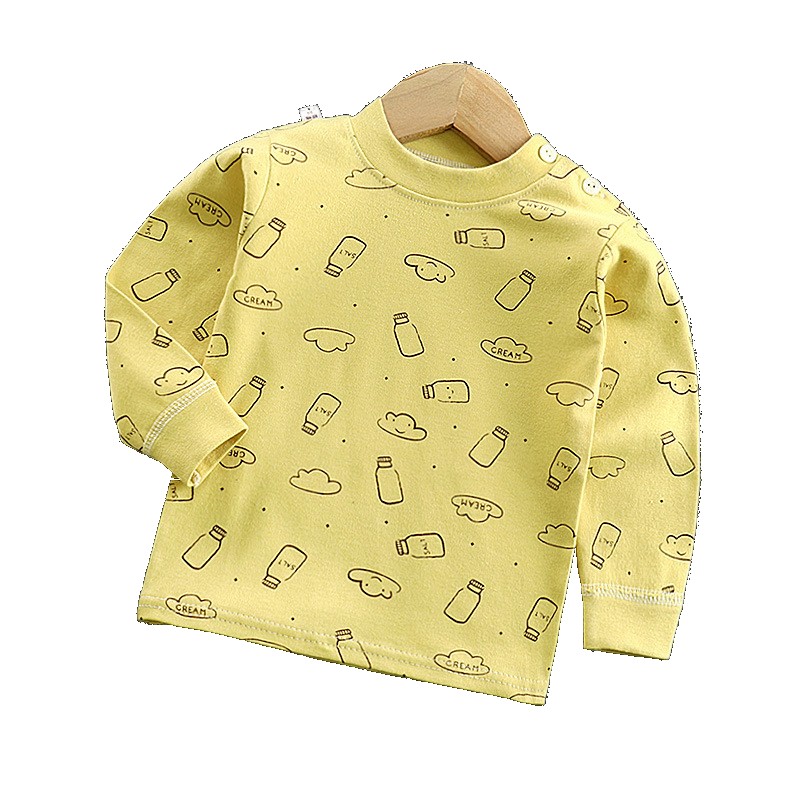 [EGIFTON-3189] A generation of children's spring and autumn long-sleeved T-shirt baby cotton bottoming shirt boys girls Korean tops tops