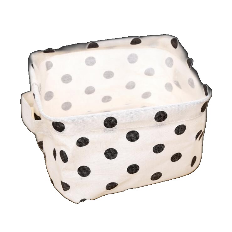 Fabric cotton and linen storage small square box desktop miscellaneous basket organization portable basket