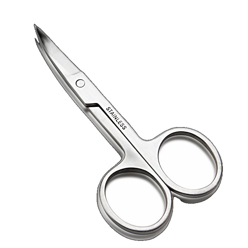 Stainless steel eyebrow trimming scissors elbow makeup small mini nose hair trimmer scissors