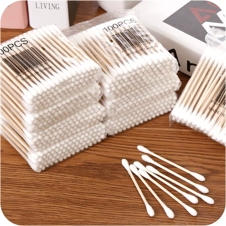 美妆 double-tipped cotton swabs for personal hygiene and baby care 100 cotton versatile baby safe 500 count